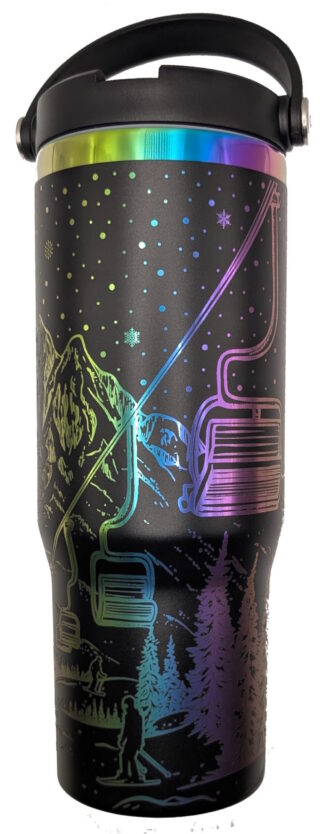 Rainbow Ski Tumbler